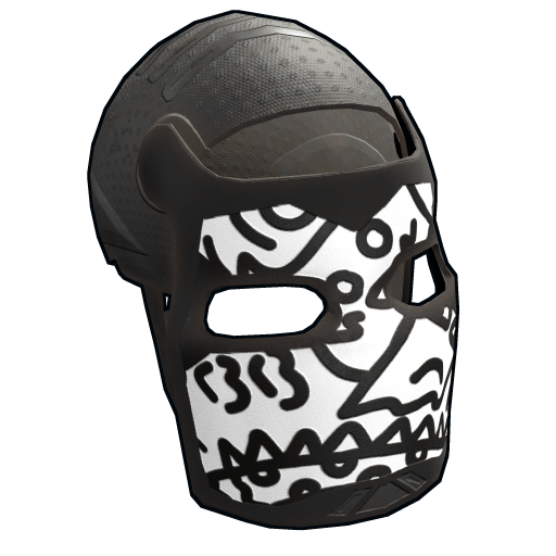 Doodle Metal Facemask