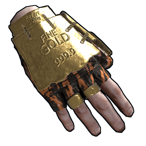 Gold Chains Roadsign Gloves