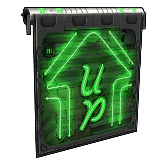 Neon Up Garage Door
