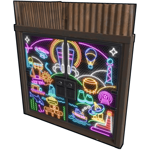 Neon Vibes Double Metal Door