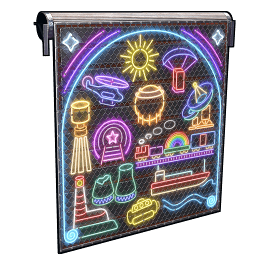 Neon Vibes Garage Door
