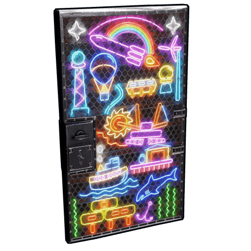 Neon Vibes Sheet Metal Door