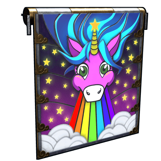 Rainbow Pony Garage Door