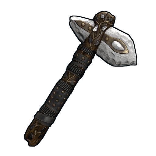 Silver Leaf Stone Hatchet
