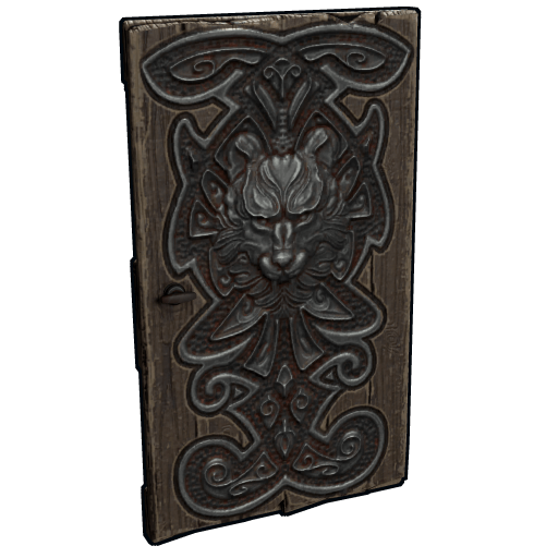 Wolf Den Wooden Door